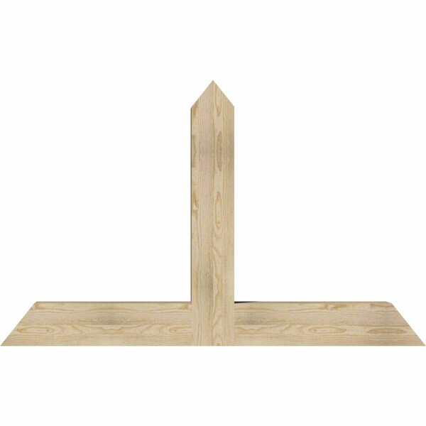 Ekena Millwork Portland Rough Sawn Timber Gable Bracket, Douglas Fir, 60"W x 38"H x 6"D x 6"F, 15/12 Pitch GBW060X38X0606POR00RDF - main